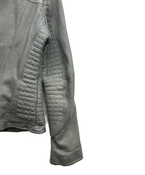 MUSHER（マーシャー）MUSHER (マーシャー) レザージャケット グレー サイズ:03の古着・服飾アイテム