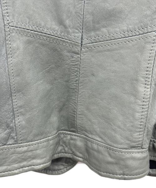MUSHER（マーシャー）MUSHER (マーシャー) レザージャケット グレー サイズ:03の古着・服飾アイテム