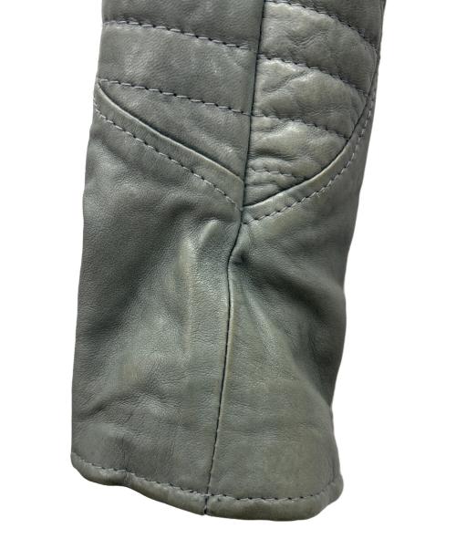 MUSHER（マーシャー）MUSHER (マーシャー) レザージャケット グレー サイズ:03の古着・服飾アイテム