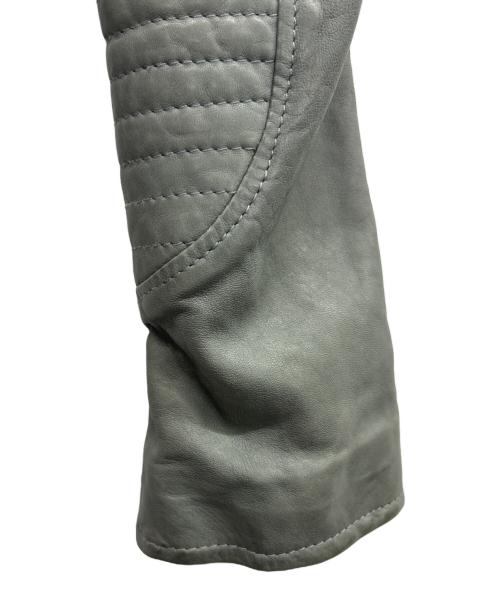 MUSHER（マーシャー）MUSHER (マーシャー) レザージャケット グレー サイズ:03の古着・服飾アイテム