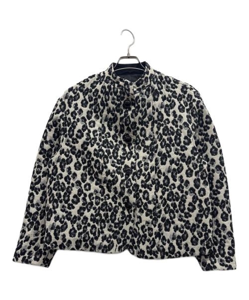 SINME（シンメ）SINME (シンメ) レオパードジャケット アイボリー×ブラック サイズ:Fの古着・服飾アイテム