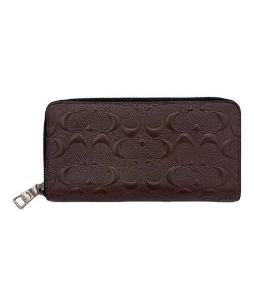 COACH（コーチ）COACH (コーチ) ラウンドファスナー長財布 ブラウンの古着・服飾アイテム