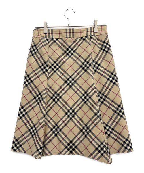 BURBERRY LONDON（バーバリーロンドン）BURBERRY LONDON (バーバリーロンドン) ミディスカート ベージュ×ブラック サイズ:40の古着・服飾アイテム