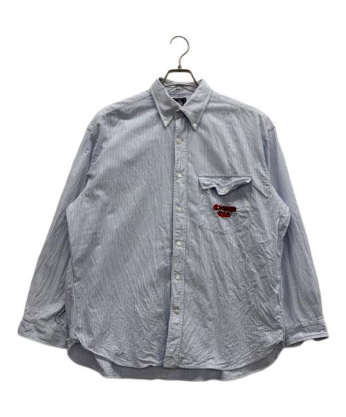 J.PRESS（ジェイプレス）J.PRESS (ジェイプレス) 長袖シャツ スカイブルー×ホワイト サイズ:Mの古着・服飾アイテム