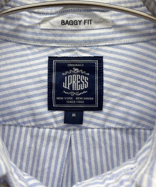 J.PRESS（ジェイプレス）J.PRESS (ジェイプレス) 長袖シャツ スカイブルー×ホワイト サイズ:Mの古着・服飾アイテム