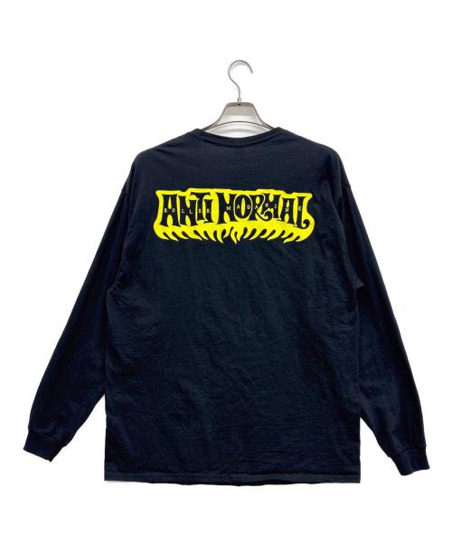 ROLLER MAGAZINE（ローラーマガジン）ROLLER MAGAZINE (ローラーマガジン) ロングスリーブカットソー ブラック×イエロー サイズ:XLの古着・服飾アイテム
