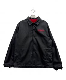 ROLLER MAGAZINE×RIPPER（ローラーマガジン×リッパ―）の古着「フェイクレザーコーチジャケット」｜ブラック×レッド