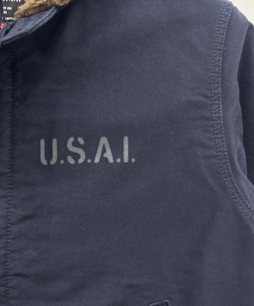 ALPHA INDUSTRIES（アルファインダストリーズ）ALPHA INDUSTRIES (アルファインダストリーズ) デッキジャケット ネイビー サイズ:Mの古着・服飾アイテム