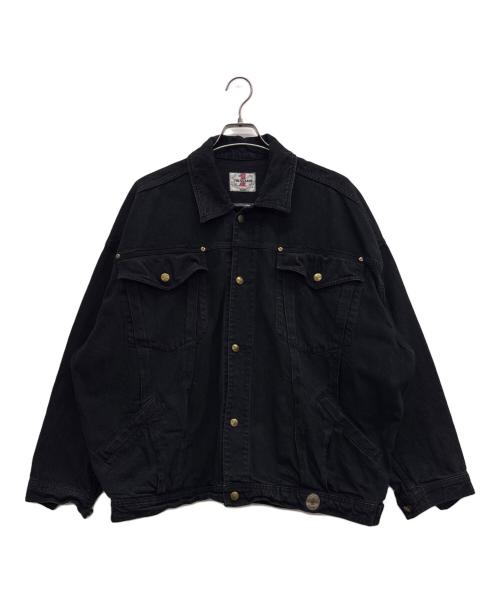 TRUSSARDI JEANS（トラサルディージーンズ）TRUSSARDI JEANS (トラサルディージーンズ) デニムジャケット グレー サイズ:Lの古着・服飾アイテム