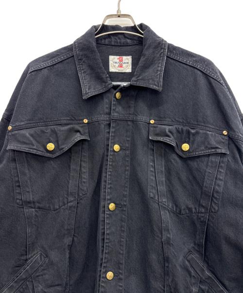TRUSSARDI JEANS（トラサルディージーンズ）TRUSSARDI JEANS (トラサルディージーンズ) デニムジャケット グレー サイズ:Lの古着・服飾アイテム