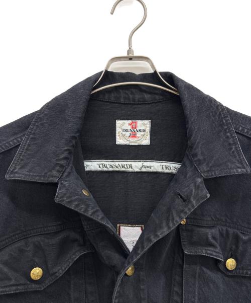 TRUSSARDI JEANS（トラサルディージーンズ）TRUSSARDI JEANS (トラサルディージーンズ) デニムジャケット グレー サイズ:Lの古着・服飾アイテム