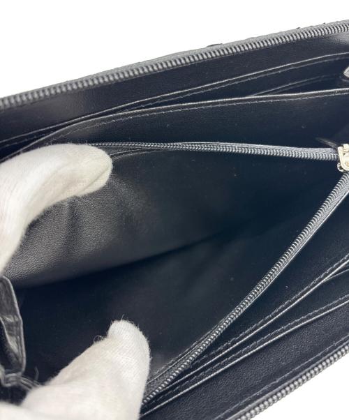 PYTHON SKIN GENUINE（パイソンスキンジェニュイン）PYTHON SKIN GENUINE (パイソンスキンジェニュイン) ラウンド長財布 ブラック 未使用品の古着・服飾アイテム