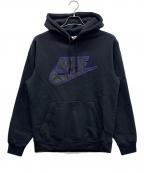 SUPREME×NIKEシュプリーム×ナイキ）の古着「Leather Applique Hooded Sweatshirt」｜ブラック