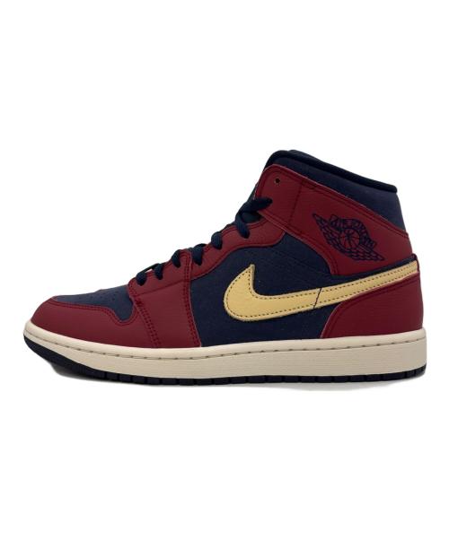 NIKE（ナイキ）NIKE (ナイキ) AIR JORDAN1 MID SE レッド×ネイビー サイズ:28 未使用品の古着・服飾アイテム