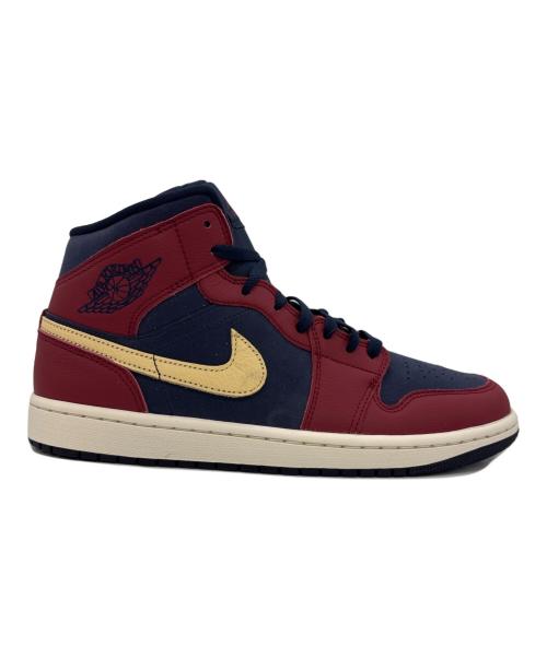 NIKE（ナイキ）NIKE (ナイキ) AIR JORDAN1 MID SE レッド×ネイビー サイズ:28 未使用品の古着・服飾アイテム