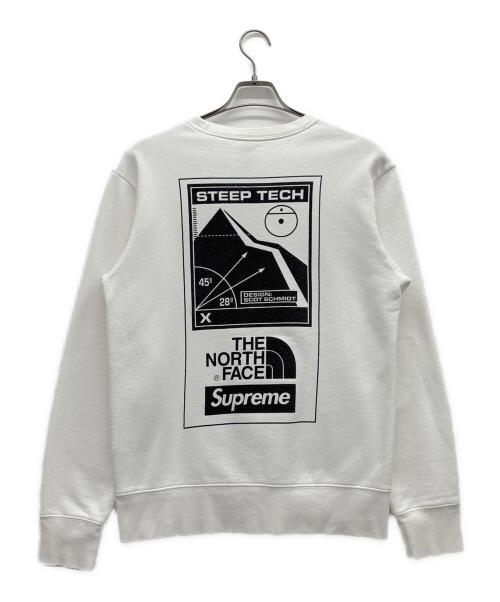 THE NORTH FACE（ザ ノース フェイス）THE NORTH FACE (ザ ノース フェイス) SUPREME (シュプリーム) Steep Tech Crewneck ホワイト サイズ:Sの古着・服飾アイテム