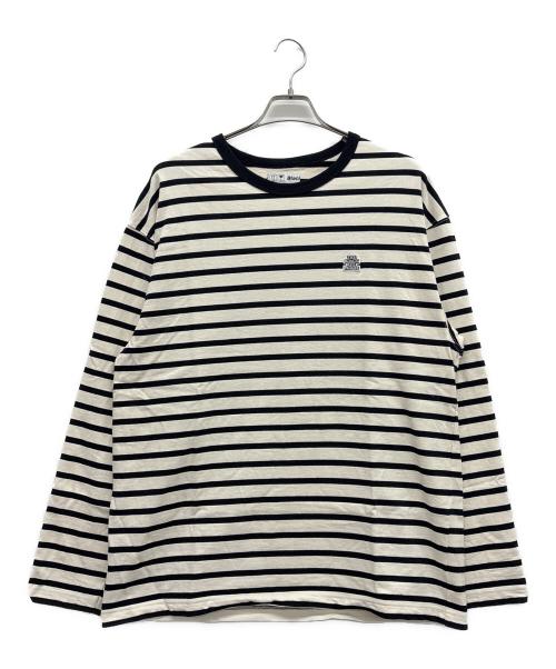 BlackEyePatch（ブラックアイパッチ）BlackEyePatch (ブラックアイパッチ) ボーダーカットソー アイボリー×ブラック サイズ:XLの古着・服飾アイテム