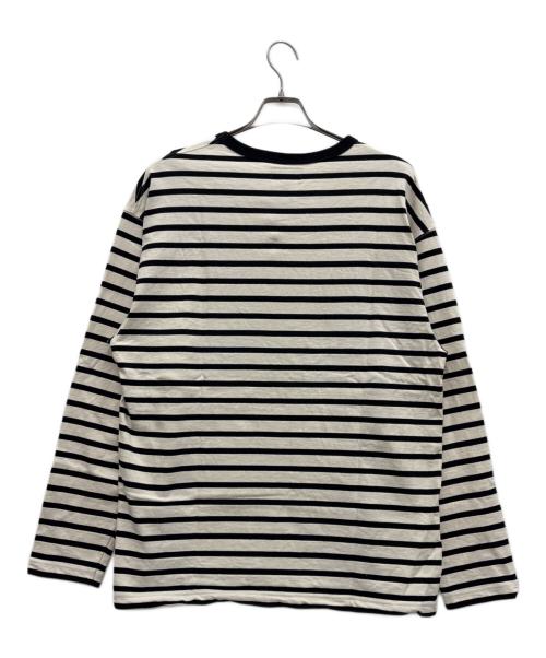 BlackEyePatch（ブラックアイパッチ）BlackEyePatch (ブラックアイパッチ) ボーダーカットソー アイボリー×ブラック サイズ:XLの古着・服飾アイテム