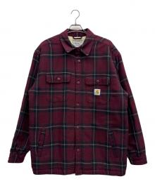 CarHartt（カーハート）の古着「裏ボアアーチャーシャツジャケット」｜ワインレッド