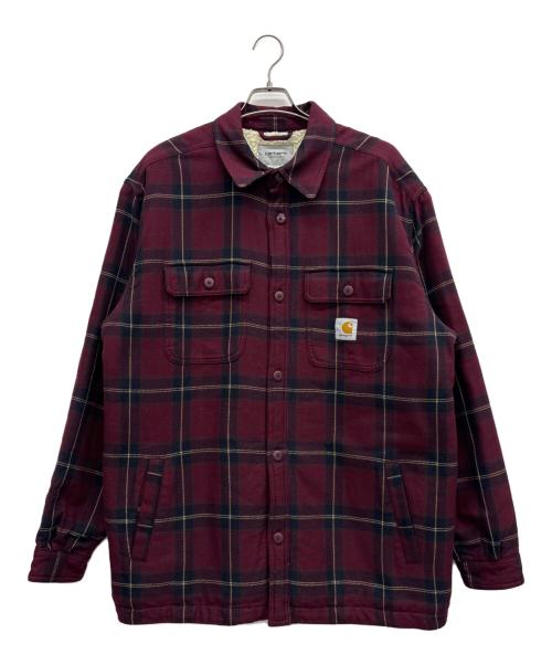 CarHartt（カーハート）CarHartt (カーハート) 裏ボアアーチャーシャツジャケット ワインレッド サイズ:XLの古着・服飾アイテム