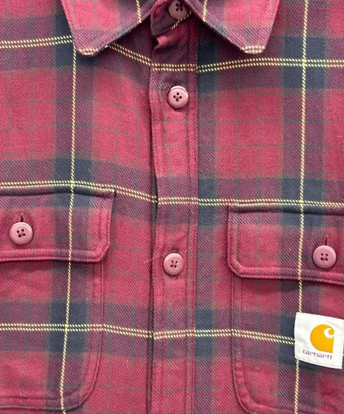 CarHartt（カーハート）CarHartt (カーハート) 裏ボアアーチャーシャツジャケット ワインレッド サイズ:XLの古着・服飾アイテム