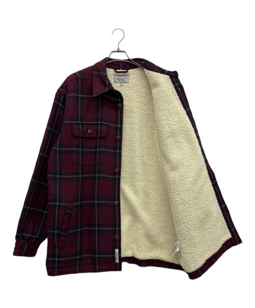 CarHartt（カーハート）CarHartt (カーハート) 裏ボアアーチャーシャツジャケット ワインレッド サイズ:XLの古着・服飾アイテム