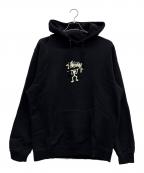 stussyステューシー）の古着「プルオーバーパーカー」｜ブラック