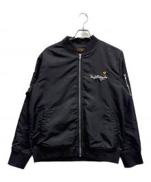 FLAG STAFF×PEANUTS（フラグスタッフ×ピーナッツ）の古着「MA-1ジャケット」｜ブラック