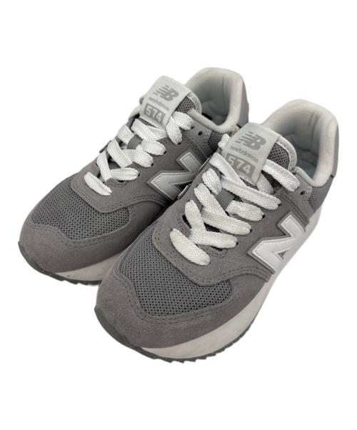 NEW BALANCE（ニューバランス）NEW BALANCE (ニューバランス) 574 グレー×ホワイト サイズ:22.5の古着・服飾アイテム