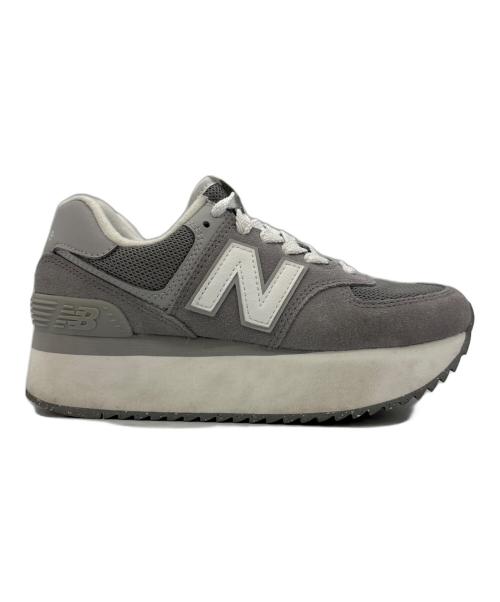 NEW BALANCE（ニューバランス）NEW BALANCE (ニューバランス) 574 グレー×ホワイト サイズ:22.5の古着・服飾アイテム