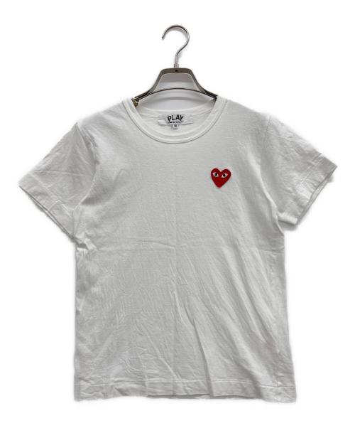 PLAY COMME des GARCONS（プレイコムデギャルソン）PLAY COMME des GARCONS (プレイコムデギャルソン) ハートTシャツ ホワイト サイズ:Mの古着・服飾アイテム