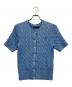 POLO RALPH LAUREN（ポロ・ラルフローレン）の古着「ケーブルニットショートスリーブカーディガン」｜スカイブルー