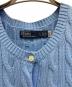POLO RALPH LAUREN (ポロ・ラルフローレン) ケーブルニットショートスリーブカーディガン スカイブルー サイズ:L：5000円