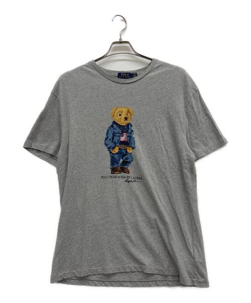 POLO RALPH LAUREN（ポロ・ラルフローレン）POLO RALPH LAUREN (ポロ・ラルフローレン) クラシックフィットデニムベアTシャツ グレー サイズ:Mの古着・服飾アイテム