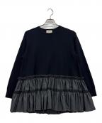 UNITED ARROWS TOKYOユナイテッドアローズトウキョウ）の古着「エンブロティアードコンビニット」｜ブラック×グレー