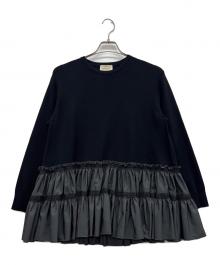 UNITED ARROWS TOKYO（ユナイテッドアローズトウキョウ）の古着「エンブロティアードコンビニット」｜ブラック×グレー