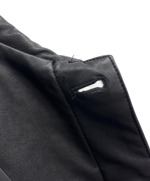 SUPPLIER（サプライヤー）SUPPLIER (サプライヤー) フェイクレザー×デニム切替ジャケット ブラック サイズ:Lの古着・服飾アイテム