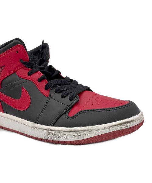 NIKE（ナイキ）NIKE (ナイキ) Air Jordan 1 Mid レッド×ブラック サイズ:27の古着・服飾アイテム