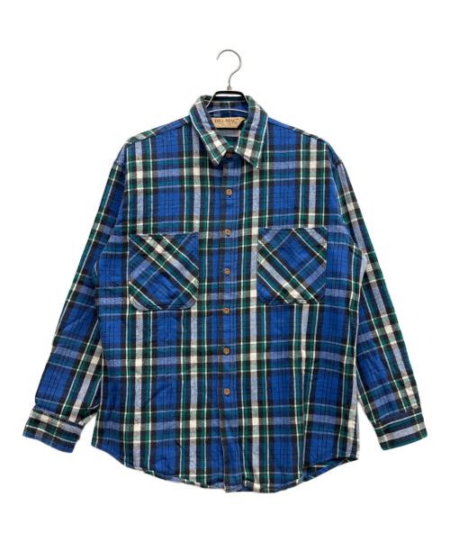 big mac（ビッグマック）big mac (ビッグマック) チェックシャツ ブルー×ホワイト サイズ:表記無しの古着・服飾アイテム