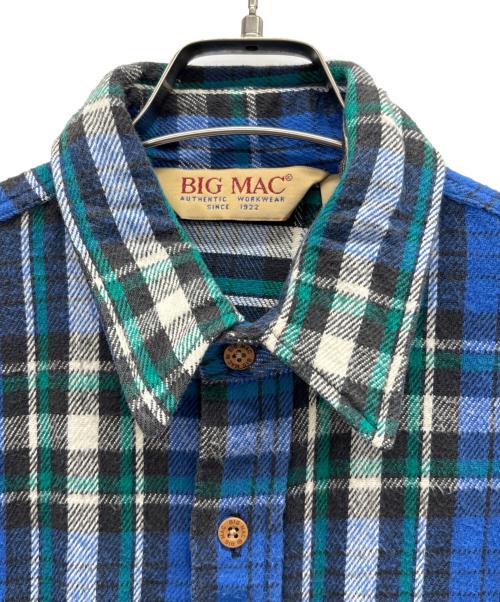 big mac（ビッグマック）big mac (ビッグマック) チェックシャツ ブルー×ホワイト サイズ:表記無しの古着・服飾アイテム
