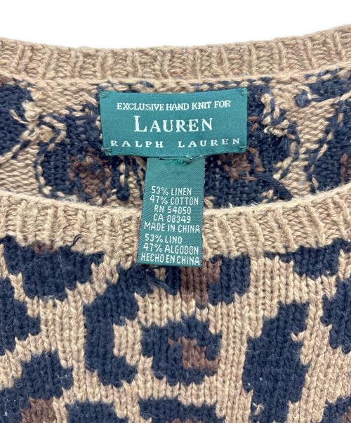 RALPH LAUREN（ラルフローレン）RALPH LAUREN (ラルフローレン) セーター ブラウン×ベージュ サイズ:表記無しの古着・服飾アイテム