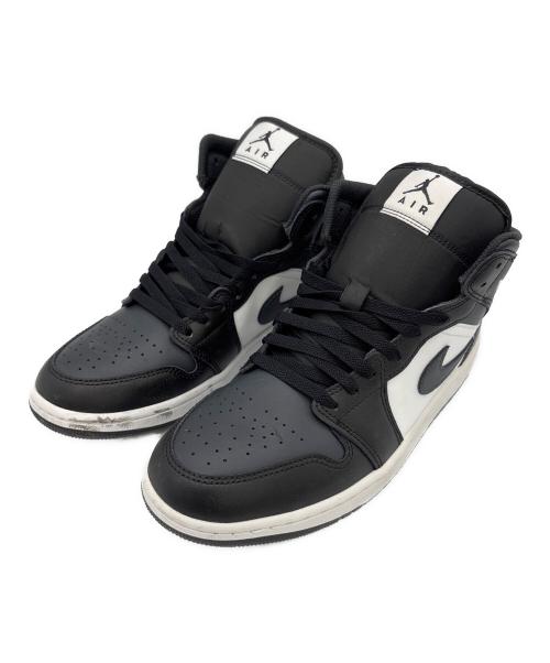 NIKE（ナイキ）NIKE (ナイキ) AIR JORDAN 1 MID ブラック×ホワイト サイズ:27の古着・服飾アイテム