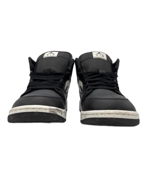 NIKE（ナイキ）NIKE (ナイキ) AIR JORDAN 1 MID ブラック×ホワイト サイズ:27の古着・服飾アイテム