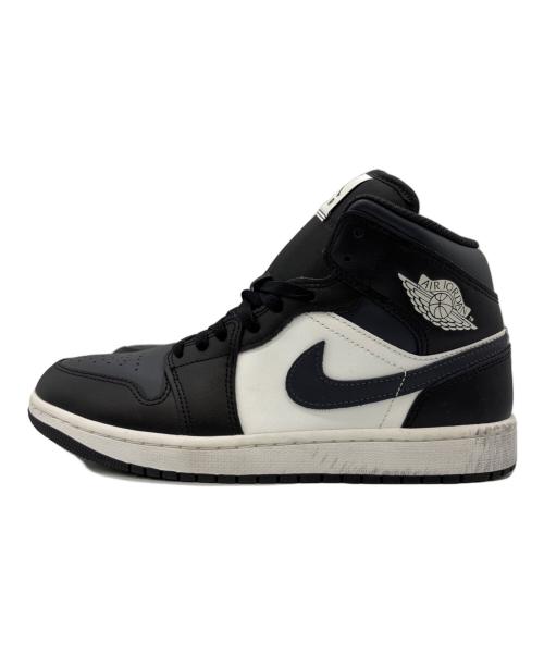 NIKE（ナイキ）NIKE (ナイキ) AIR JORDAN 1 MID ブラック×ホワイト サイズ:27の古着・服飾アイテム