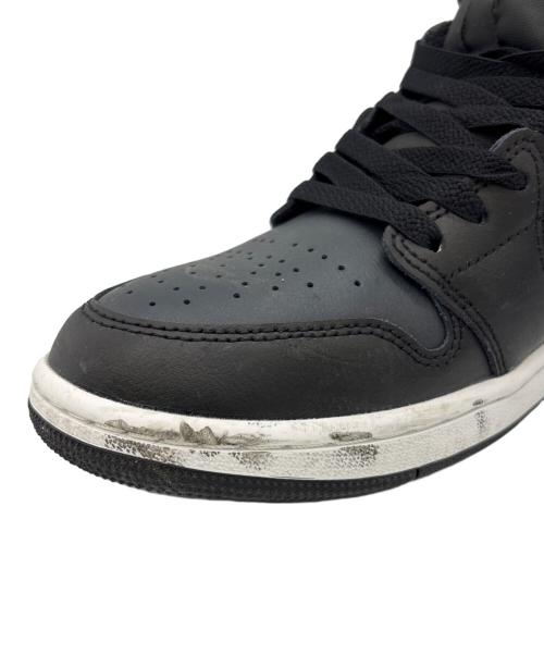 NIKE（ナイキ）NIKE (ナイキ) AIR JORDAN 1 MID ブラック×ホワイト サイズ:27の古着・服飾アイテム