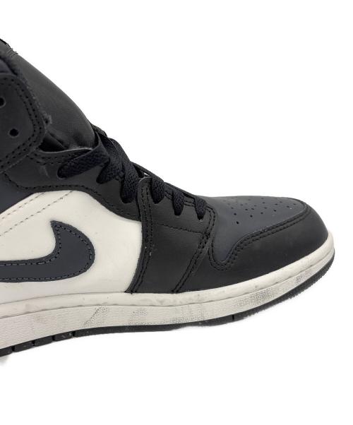NIKE（ナイキ）NIKE (ナイキ) AIR JORDAN 1 MID ブラック×ホワイト サイズ:27の古着・服飾アイテム