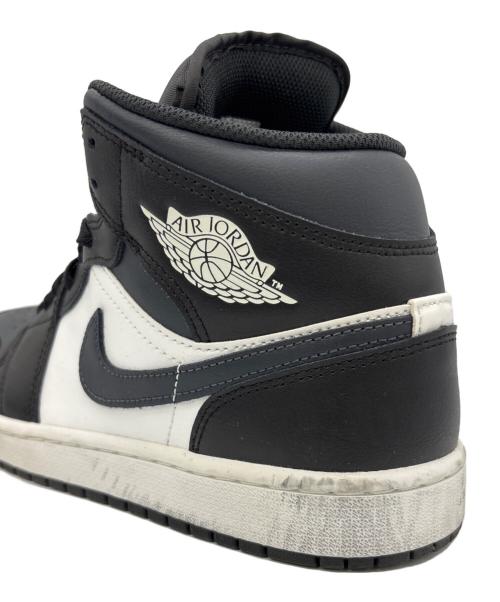 NIKE（ナイキ）NIKE (ナイキ) AIR JORDAN 1 MID ブラック×ホワイト サイズ:27の古着・服飾アイテム