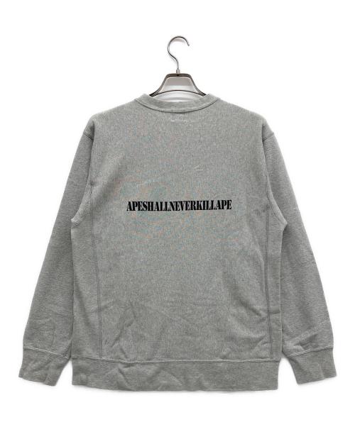 APE SHALL NEVER KILL APE（エイプ シャル ネバー キル エイプ）APE SHALL NEVER KILL APE (エイプ シャル ネバー キル エイプ) スウェット グレー サイズ:Mの古着・服飾アイテム