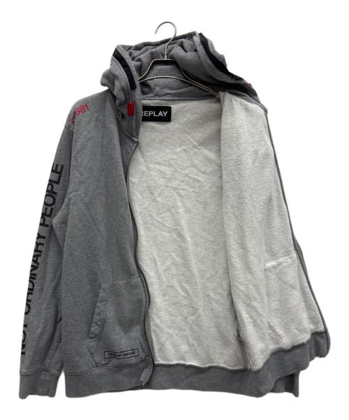 REPLAY（リプレイ）REPLAY (リプレイ) ジップパーカー グレー サイズ:XLの古着・服飾アイテム