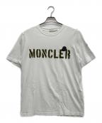 MONCLERモンクレール）の古着「ラバーロゴTシャツ」｜ホワイト×ブラウン